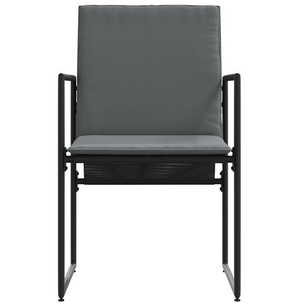 Grote foto vidaxl tuinstoelen 4 st met kussens textileen zwart tuin en terras tuinmeubelen
