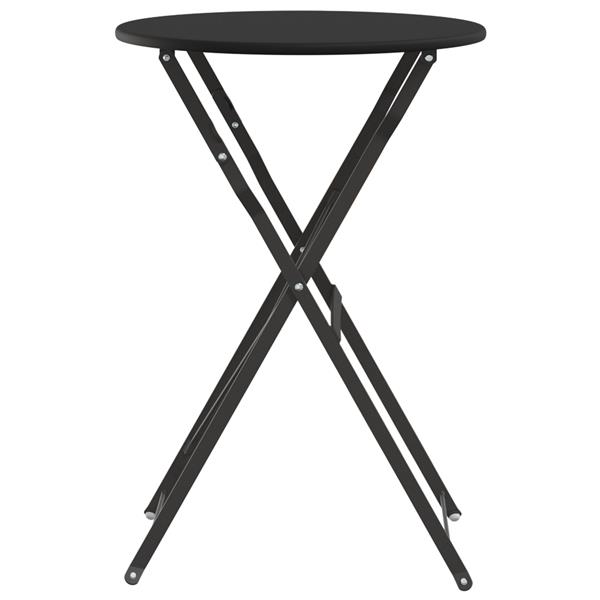 Grote foto vidaxl bistrotafel 50x71 cm gepoedercoat staal antraciet tuin en terras tuinmeubelen