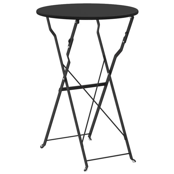 Grote foto vidaxl bistrotafel 50x71 cm gepoedercoat staal antraciet tuin en terras tuinmeubelen