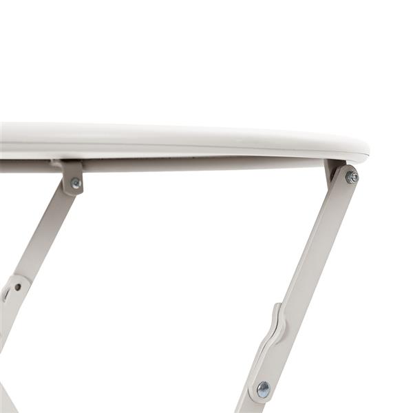 Grote foto vidaxl bistrotafel 50x71 cm gepoedercoat staal beige tuin en terras tuinmeubelen