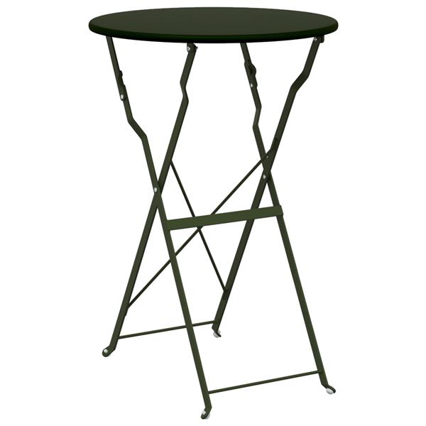 Grote foto vidaxl bistrotafel 50x71 cm gepoedercoat staal donkergroen tuin en terras tuinmeubelen