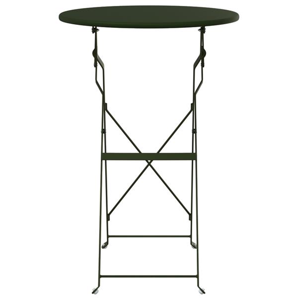 Grote foto vidaxl bistrotafel 50x71 cm gepoedercoat staal donkergroen tuin en terras tuinmeubelen