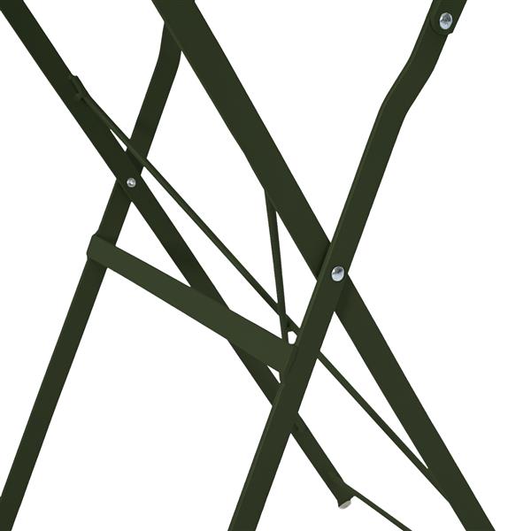 Grote foto vidaxl bistrotafel 50x71 cm gepoedercoat staal donkergroen tuin en terras tuinmeubelen