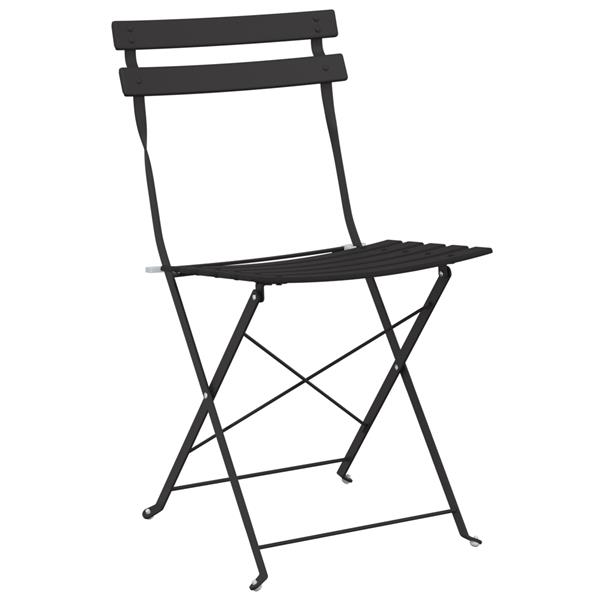 Grote foto vidaxl tuinstoelen 2 st inklapbaar staal antraciet tuin en terras tuinmeubelen