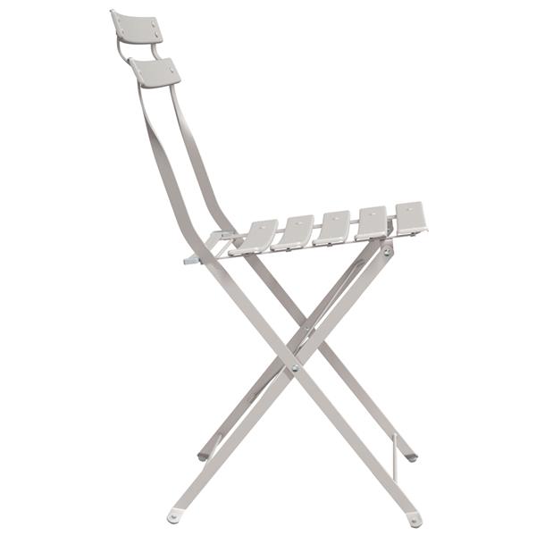 Grote foto vidaxl tuinstoelen 2 st inklapbaar staal beige tuin en terras tuinmeubelen