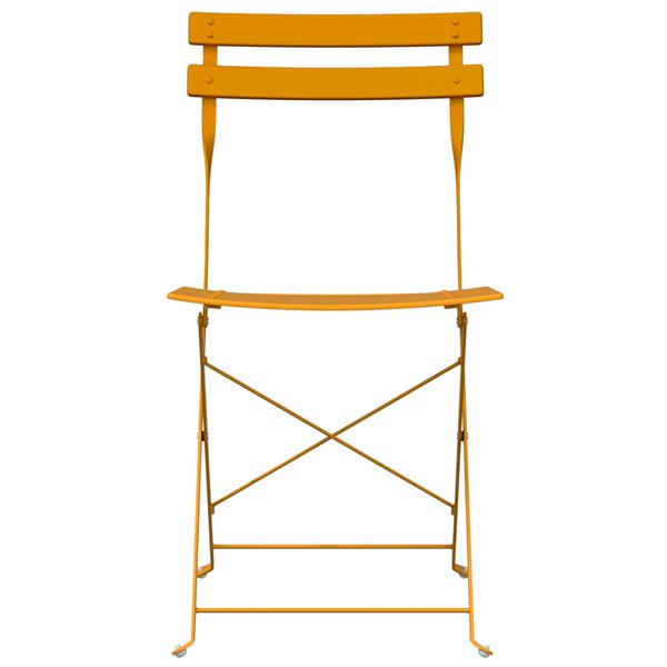 Grote foto vidaxl tuinstoelen 2 st inklapbaar staal mosterdgeel tuin en terras tuinmeubelen