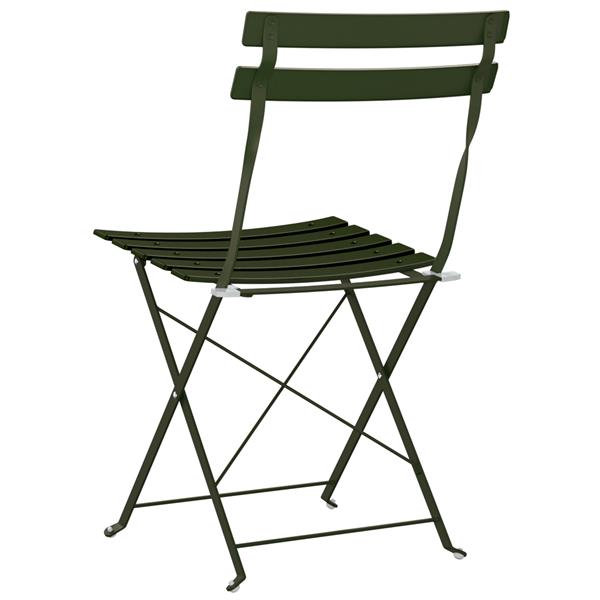 Grote foto vidaxl tuinstoelen 2 st inklapbaar staal donkergroen tuin en terras tuinmeubelen