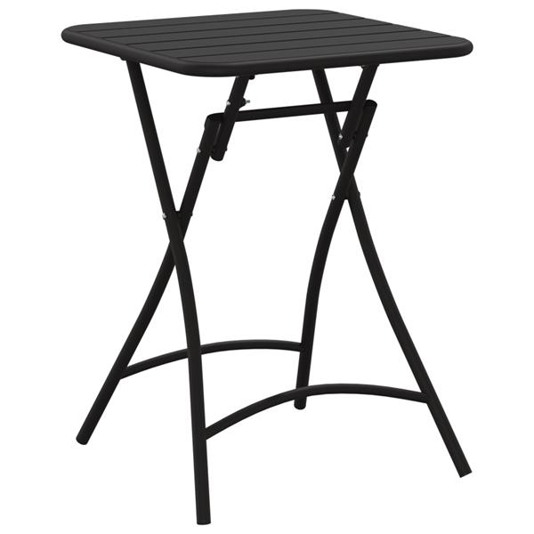Grote foto vidaxl tuintafel inklapbaar 55x55x73 cm staal antraciet tuin en terras tuinmeubelen