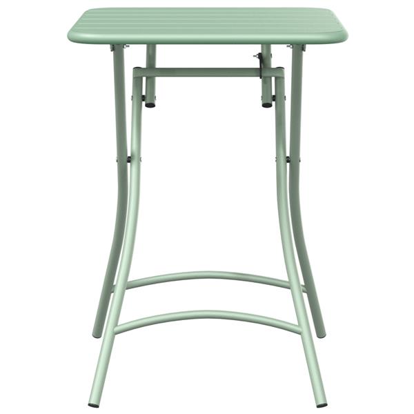 Grote foto vidaxl tuintafel inklapbaar 55x55x73 cm staal lichtmint tuin en terras tuinmeubelen