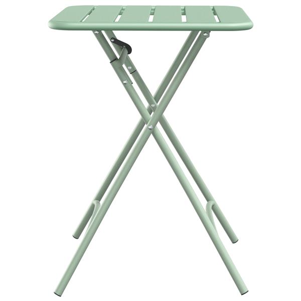 Grote foto vidaxl tuintafel inklapbaar 55x55x73 cm staal lichtmint tuin en terras tuinmeubelen