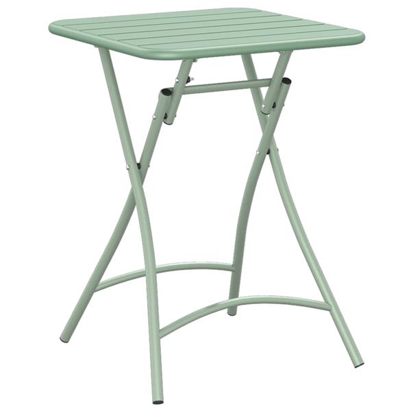 Grote foto vidaxl tuintafel inklapbaar 55x55x73 cm staal lichtmint tuin en terras tuinmeubelen