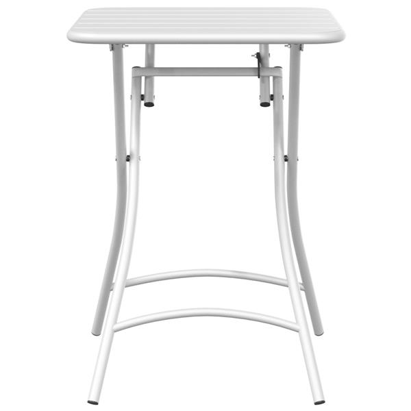Grote foto vidaxl tuintafel inklapbaar 55x55x73 cm staal wit tuin en terras tuinmeubelen
