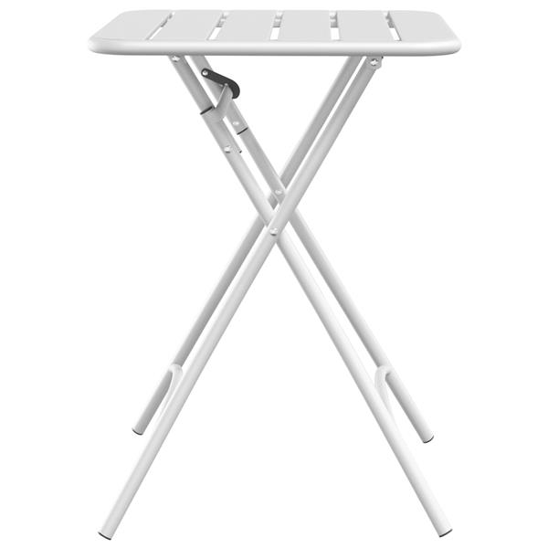 Grote foto vidaxl tuintafel inklapbaar 55x55x73 cm staal wit tuin en terras tuinmeubelen