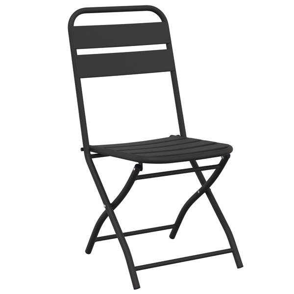 Grote foto vidaxl tuinstoelen 2 st inklapbaar 42x52x82 cm staal antraciet tuin en terras tuinmeubelen
