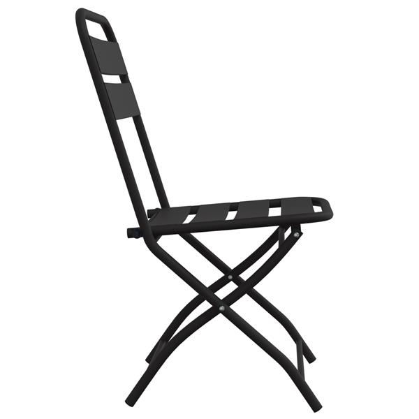 Grote foto vidaxl tuinstoelen 2 st inklapbaar 42x52x82 cm staal antraciet tuin en terras tuinmeubelen
