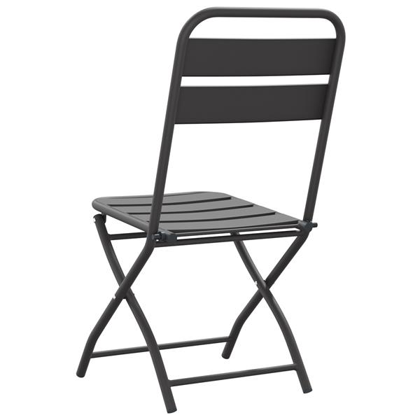 Grote foto vidaxl tuinstoelen 2 st inklapbaar 42x52x82 cm staal antraciet tuin en terras tuinmeubelen