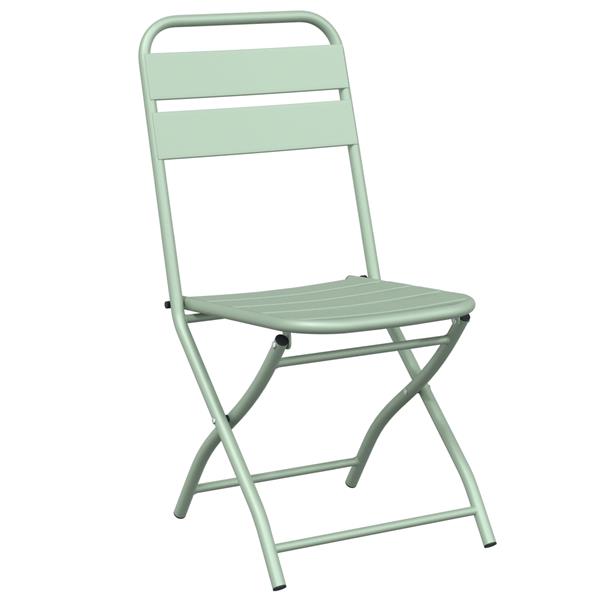 Grote foto vidaxl tuinstoelen 2 st inklapbaar 42x52x82 cm staal lichtmint tuin en terras tuinmeubelen