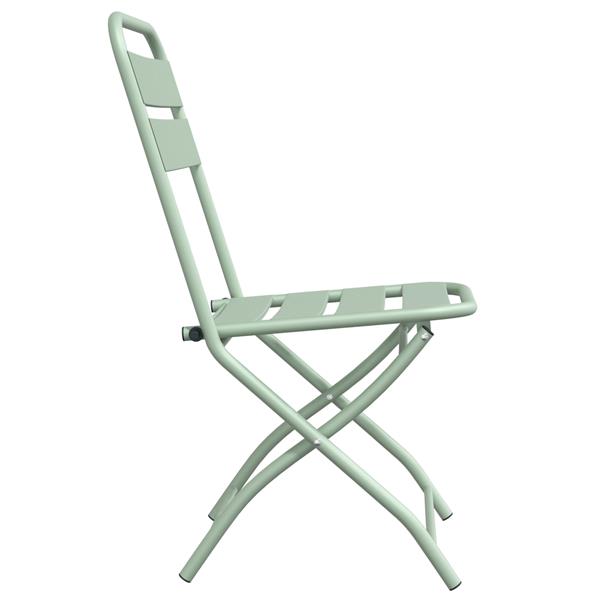 Grote foto vidaxl tuinstoelen 2 st inklapbaar 42x52x82 cm staal lichtmint tuin en terras tuinmeubelen