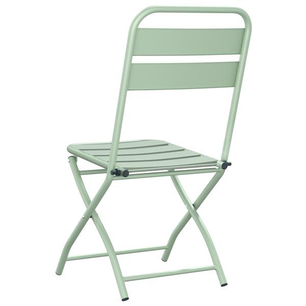Grote foto vidaxl tuinstoelen 2 st inklapbaar 42x52x82 cm staal lichtmint tuin en terras tuinmeubelen