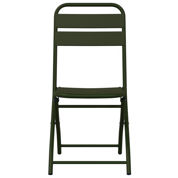 Grote foto vidaxl tuinstoelen 2 st inklapbaar 42x52x82 cm staal donkergroen tuin en terras tuinmeubelen