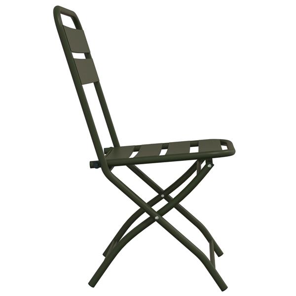 Grote foto vidaxl tuinstoelen 2 st inklapbaar 42x52x82 cm staal donkergroen tuin en terras tuinmeubelen