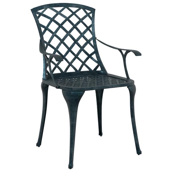 Grote foto vidaxl tuinstoelen 4 st stapelbaar gietaluminium groen tuin en terras tuinmeubelen