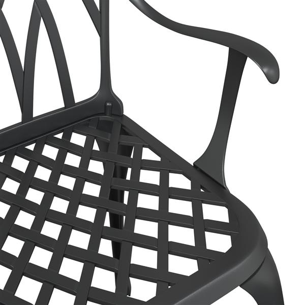 Grote foto vidaxl tuinstoelen 2 st gietaluminium zwart tuin en terras tuinmeubelen