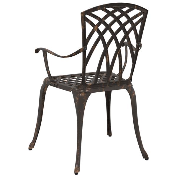 Grote foto vidaxl tuinstoelen 2 st gietaluminium bronskleurig tuin en terras tuinmeubelen
