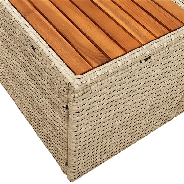 Grote foto vidaxl tuinbank 2 zits met opbergruimte en kussens poly rattan beige tuin en terras tuinmeubelen