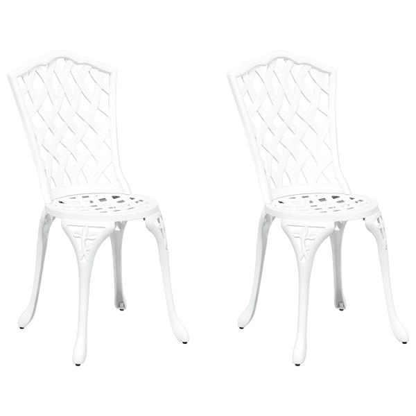 Grote foto vidaxl tuinstoelen 2 st gietaluminium wit tuin en terras tuinmeubelen