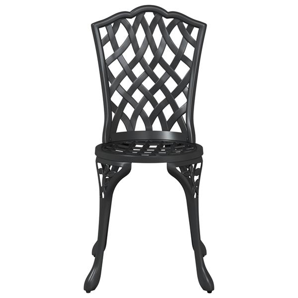 Grote foto vidaxl tuinstoelen 2 st gietaluminium zwart tuin en terras tuinmeubelen