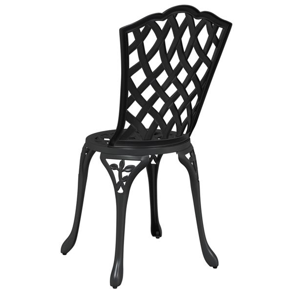 Grote foto vidaxl tuinstoelen 2 st gietaluminium zwart tuin en terras tuinmeubelen