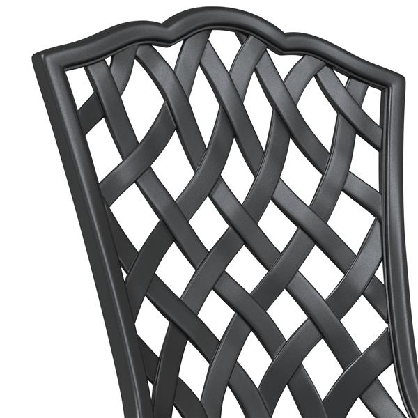 Grote foto vidaxl tuinstoelen 2 st gietaluminium zwart tuin en terras tuinmeubelen