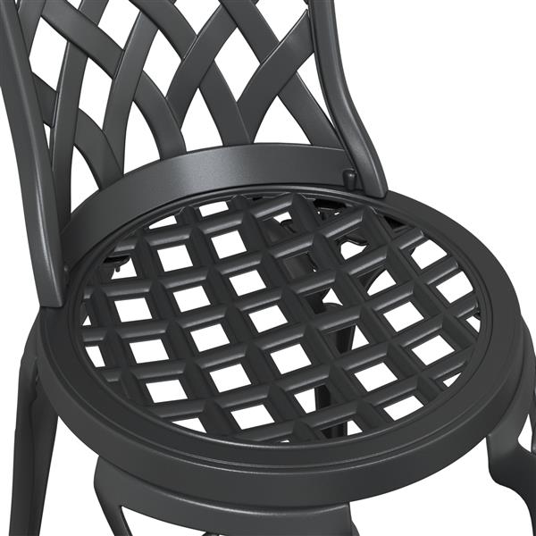 Grote foto vidaxl tuinstoelen 2 st gietaluminium zwart tuin en terras tuinmeubelen
