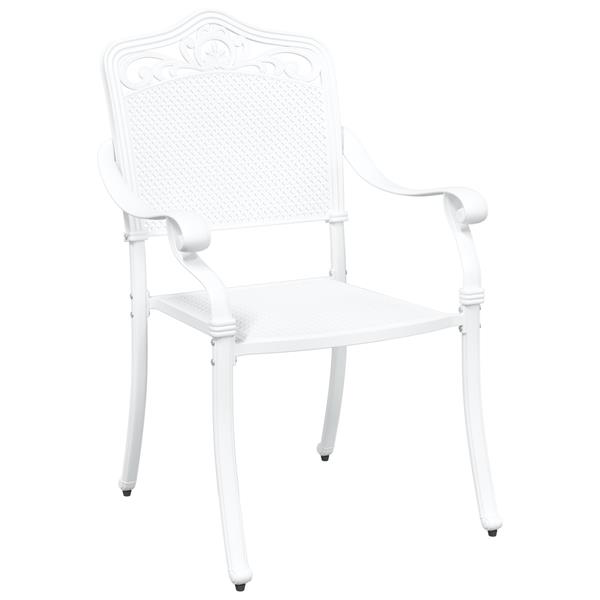 Grote foto vidaxl tuinstoelen 2 st gietaluminium wit tuin en terras tuinmeubelen