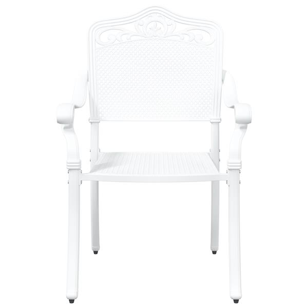 Grote foto vidaxl tuinstoelen 2 st gietaluminium wit tuin en terras tuinmeubelen