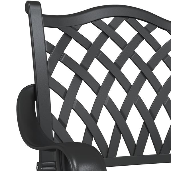 Grote foto vidaxl tuinstoelen 2 st gietaluminium zwart tuin en terras tuinmeubelen