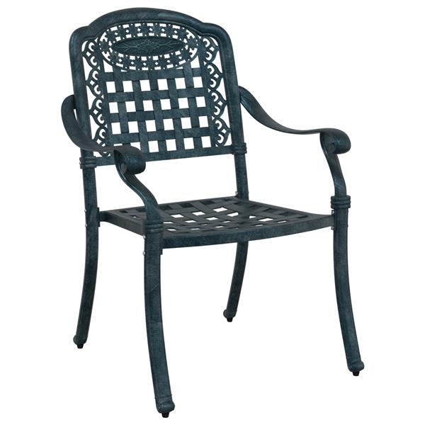 Grote foto vidaxl tuinstoelen 2 st gietaluminium groen tuin en terras tuinmeubelen