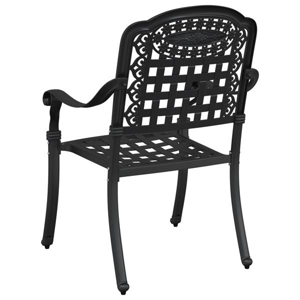 Grote foto vidaxl tuinstoelen 2 st gietaluminium zwart tuin en terras tuinmeubelen