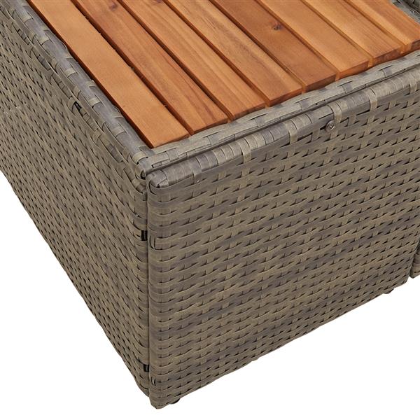 Grote foto vidaxl tuinbank 2 zits met kussens poly rattan grijs tuin en terras tuinmeubelen