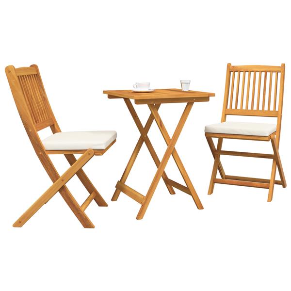 Grote foto vidaxl 3 delige tuinbistroset massief acaciahout tuin en terras tuinmeubelen