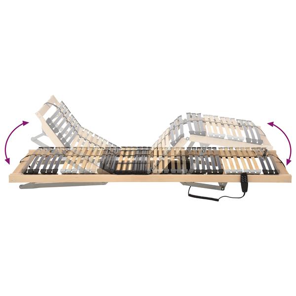 Grote foto vidaxl elektrische lattenbedbasis 39 latten 7 zones 100x190 cm antiek en kunst stoelen en banken