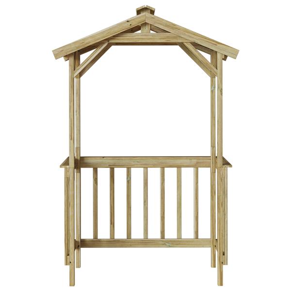 Grote foto vidaxl bbq schuur 133 5x63x200 cm ge mpregneerd vurenhout tuin en terras tuinhuisjes en blokhutten
