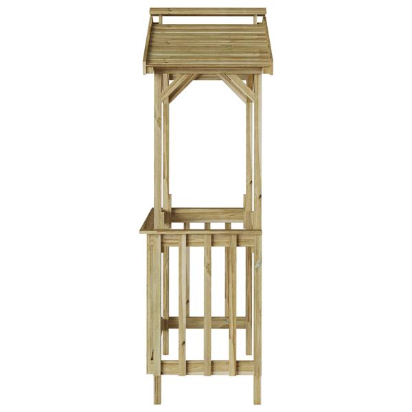 Grote foto vidaxl bbq schuur 133 5x63x200 cm ge mpregneerd vurenhout tuin en terras tuinhuisjes en blokhutten