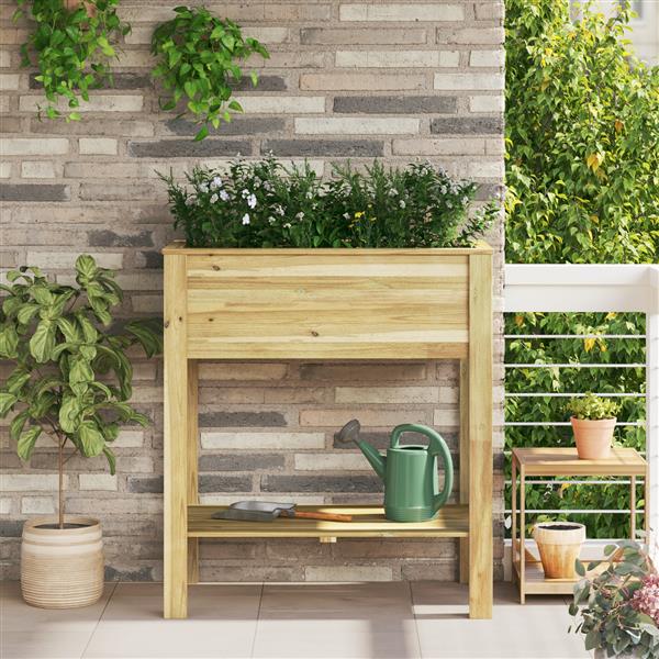Grote foto vidaxl tuin plantstand 85x46x94 cm ge mpregneerd vurenhout tuin en terras overige tuin en terras