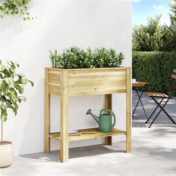 Grote foto vidaxl tuin plantstand 85x46x94 cm ge mpregneerd vurenhout tuin en terras overige tuin en terras