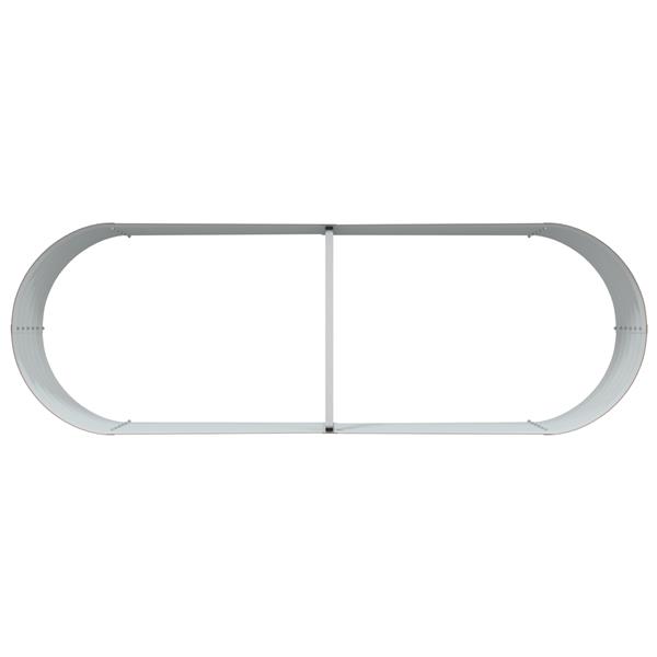 Grote foto vidaxl verhoogd tuinbed bruin met houtlook 240x80x44 cm staal tuin en terras overige tuin en terras