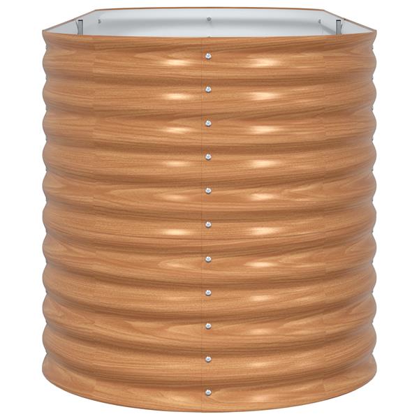 Grote foto vidaxl bruin verhoogd tuin bed hout look 240x80x81 cm staal tuin en terras overige tuin en terras