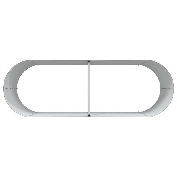Grote foto vidaxl bruin verhoogd tuin bed hout look 240x80x81 cm staal tuin en terras overige tuin en terras