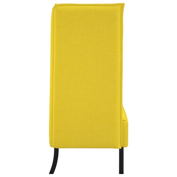 Grote foto vidaxl hoge rug bank lichtgeel 109x56x121 cm stof huis en inrichting bankstellen